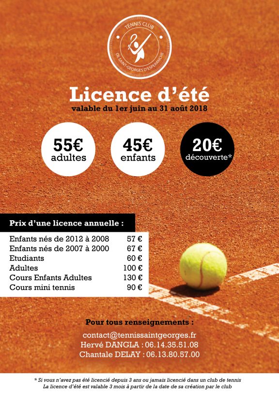 Tarifs été 2018 et saison 2019